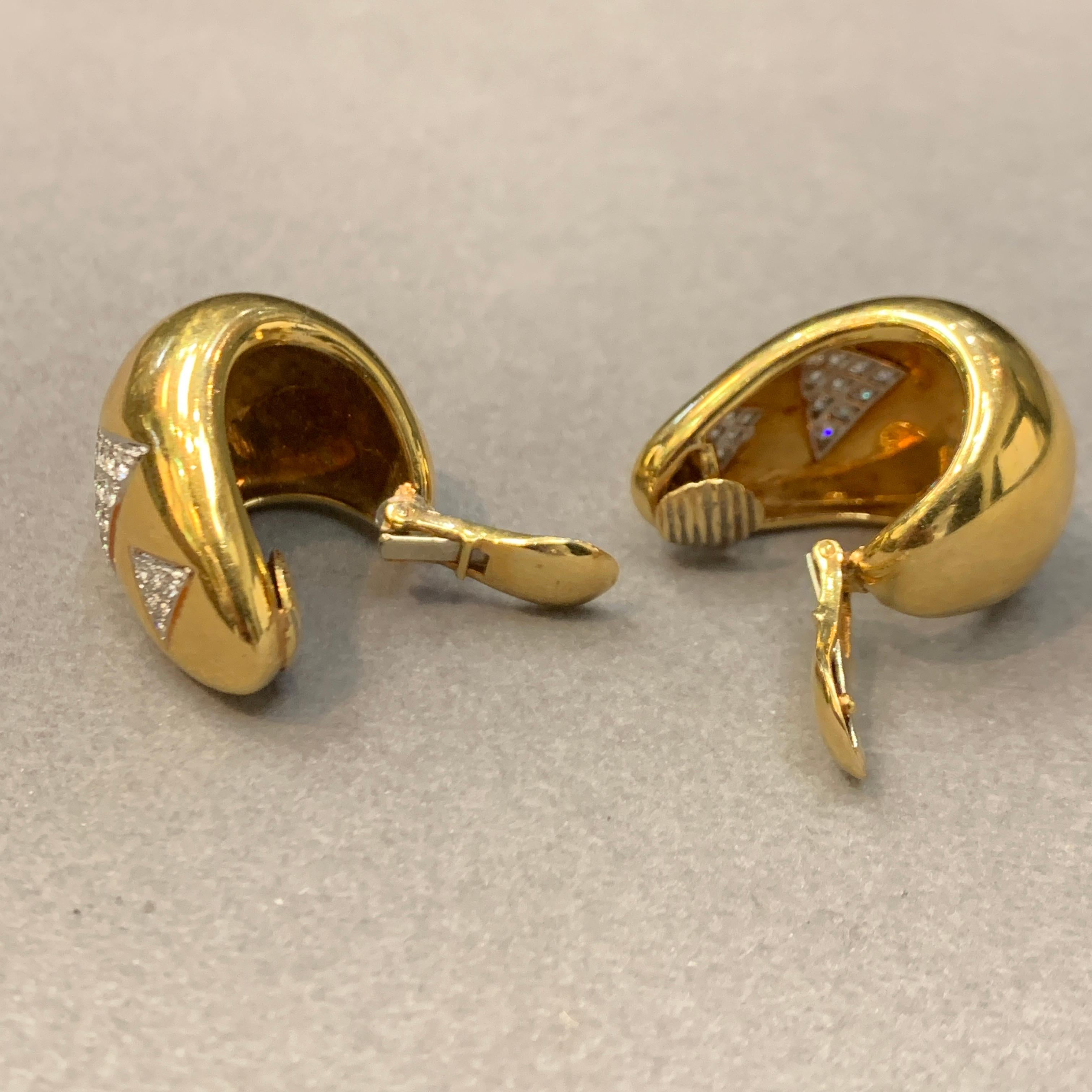 David Webb Diamond & Goldes  Orecchini in vendita 2