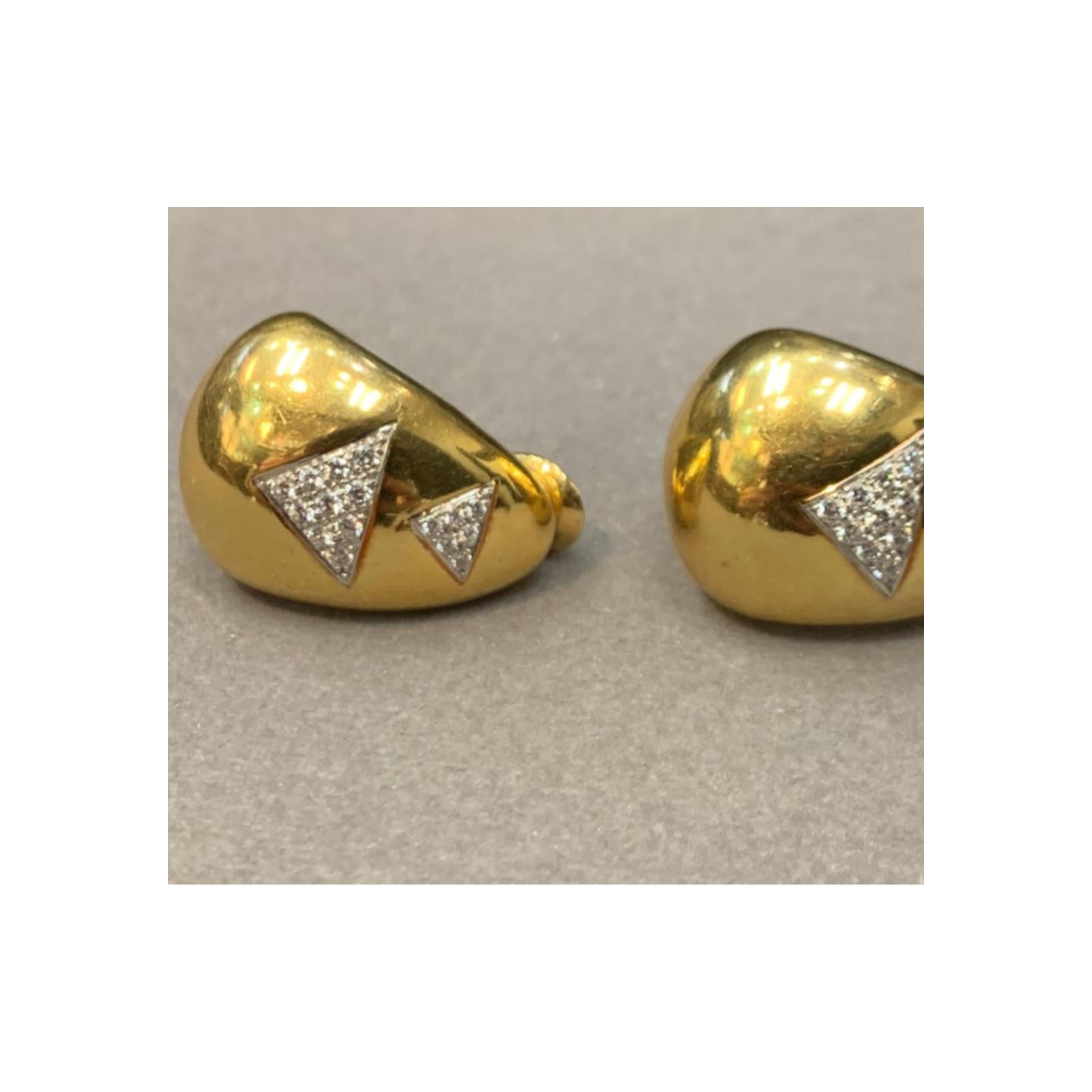 Orecchini in oro e diamanti David Webb in vendita 3