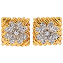 Diamant-Ohrringe aus Gold von David Webb