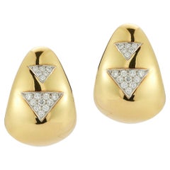 David Webb Diamond & Gold  Earrings