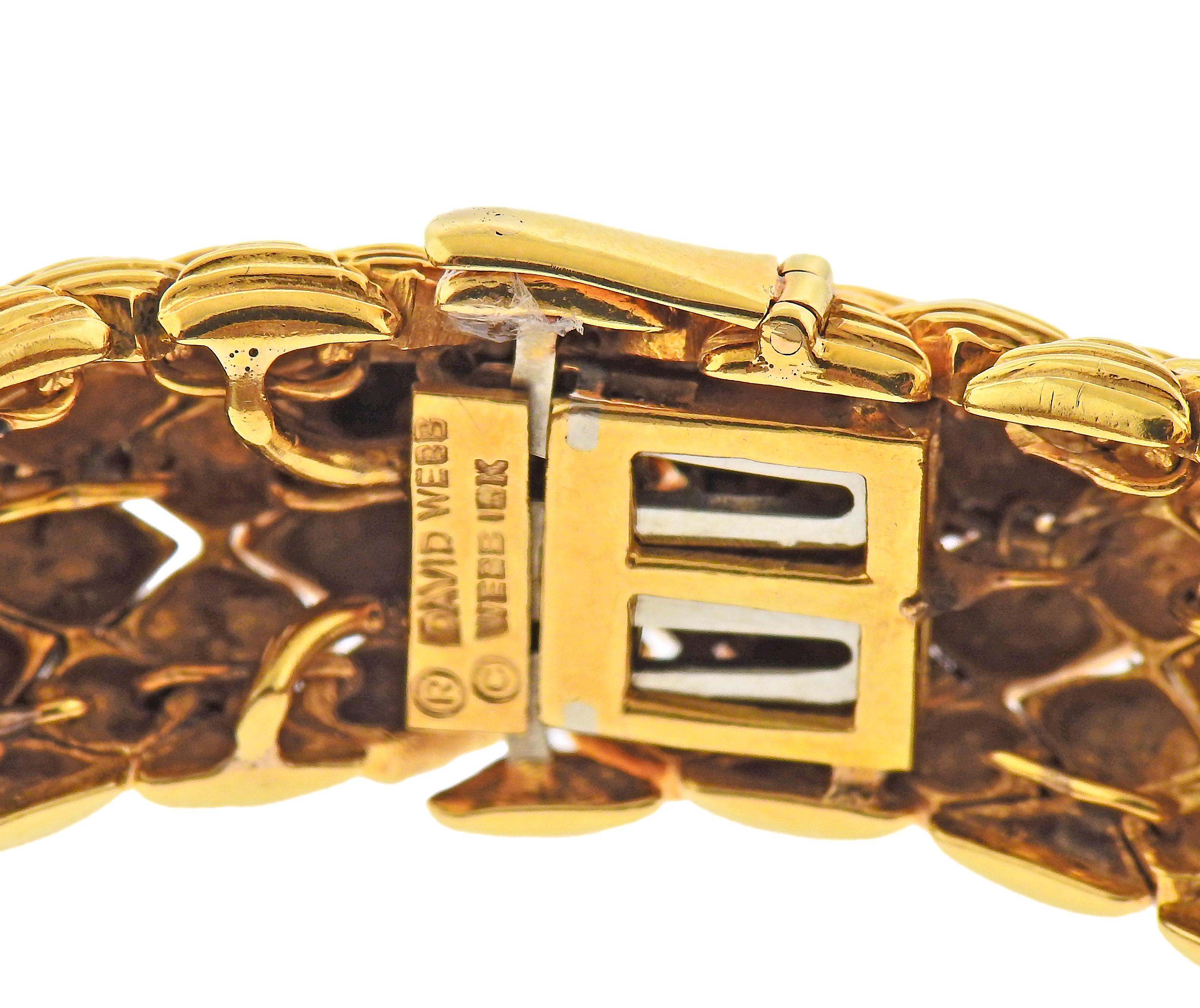 David Webb Bracelet de montre en or et diamants en vente 1