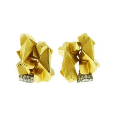 David Webb Diamond Nugget Earrings