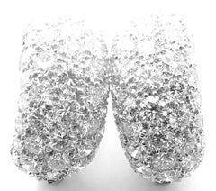 David Webb Diamond Platinum White Gold Hoop Earrings