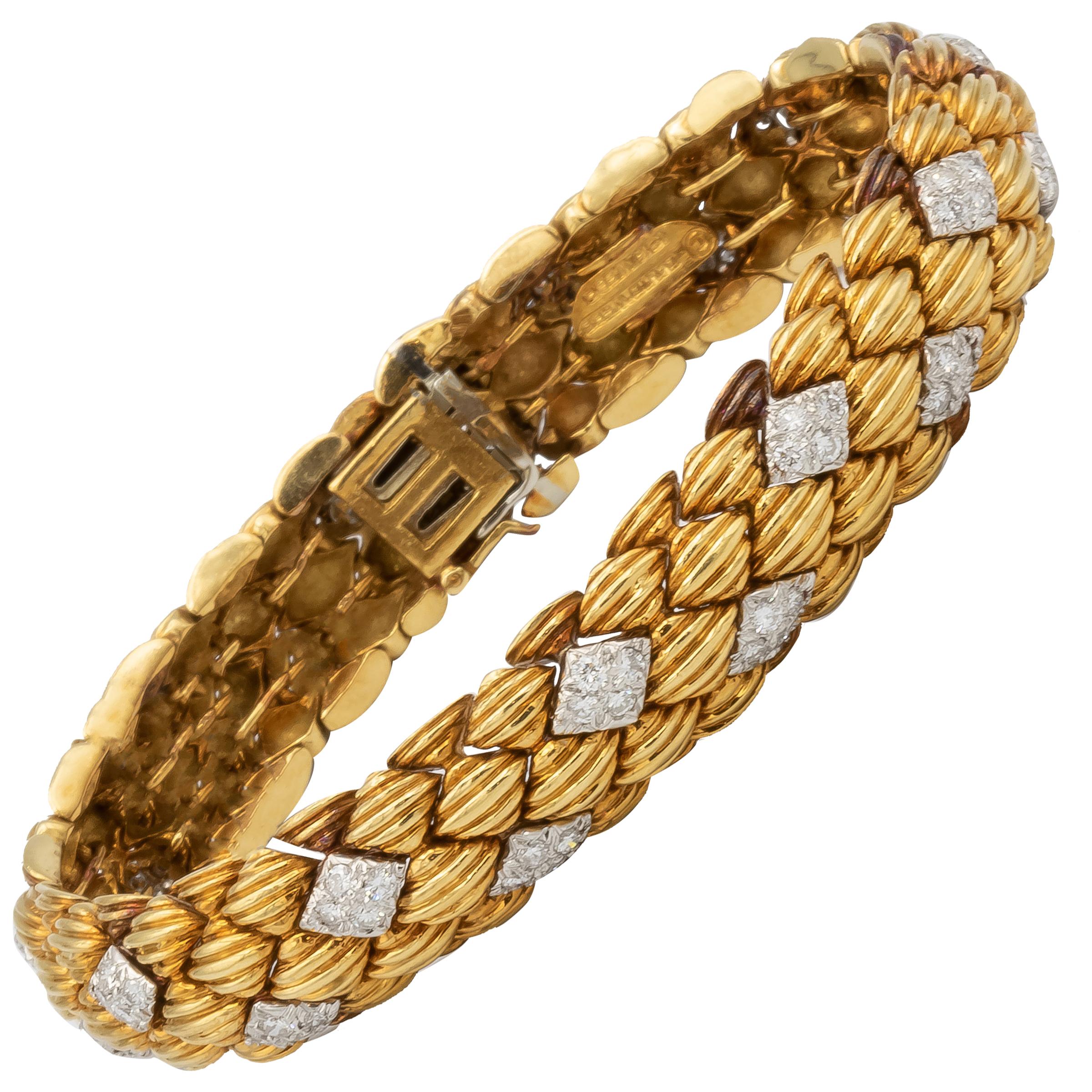 David Webb Diamonds and 18 Karat Gold Bracelet