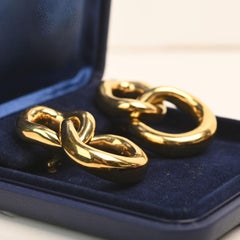 David Webb Door Knocker Design Earrings, 18K Yellow Gold