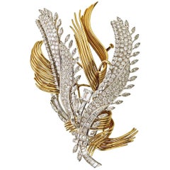 David Webb Broche vintage convertible à double clip en diamants