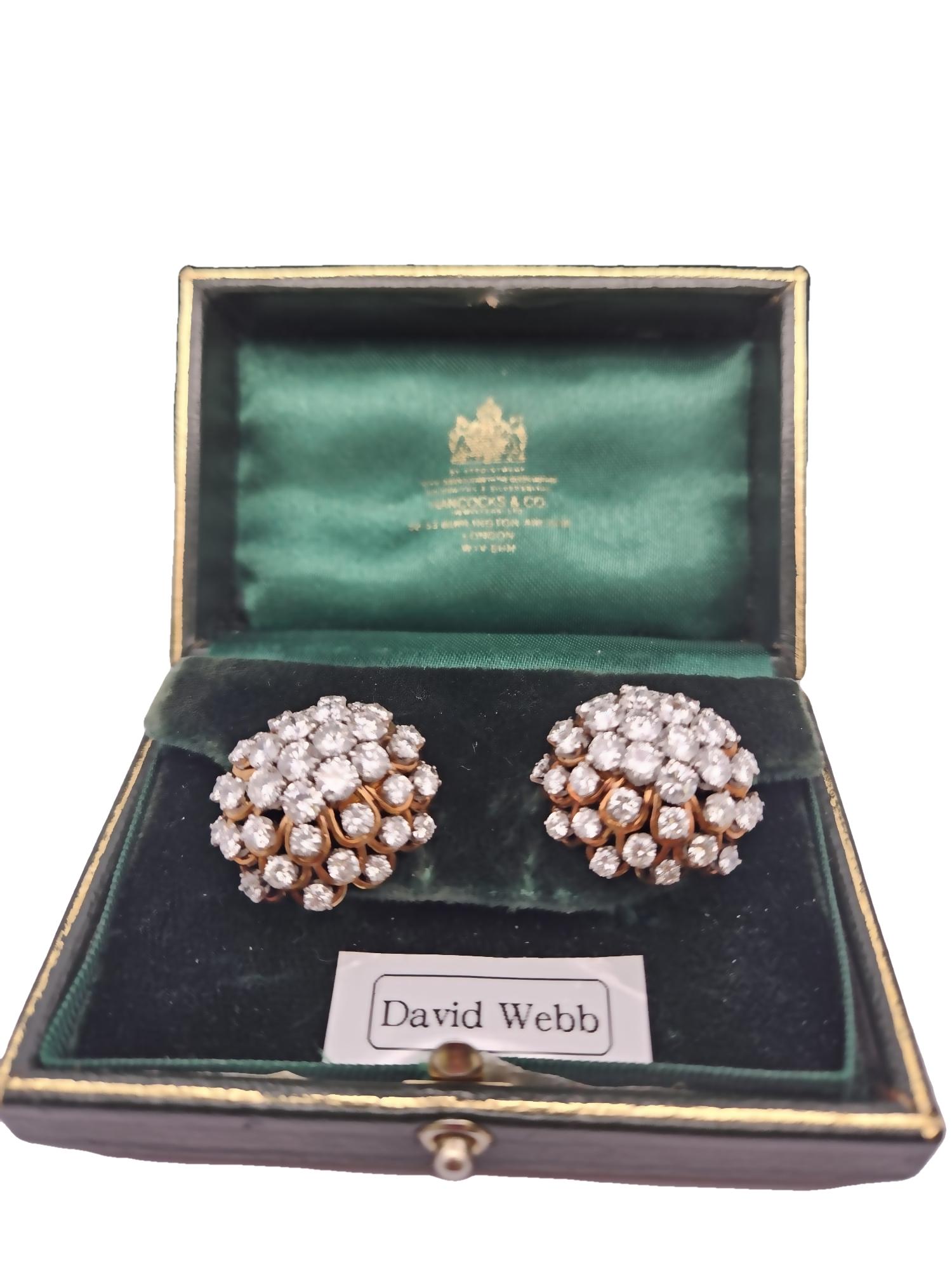 David Webb Ohrringe Diamond Burst Clips Französisch Import Marks im Angebot 4