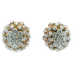 David Webb Clips d'oreilles diamants avec marques d'importation françaises