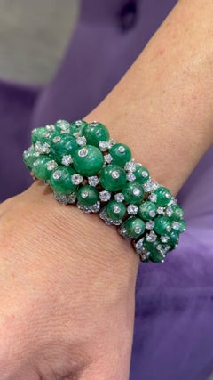 David Webb Emerald Bangle Bracelet
