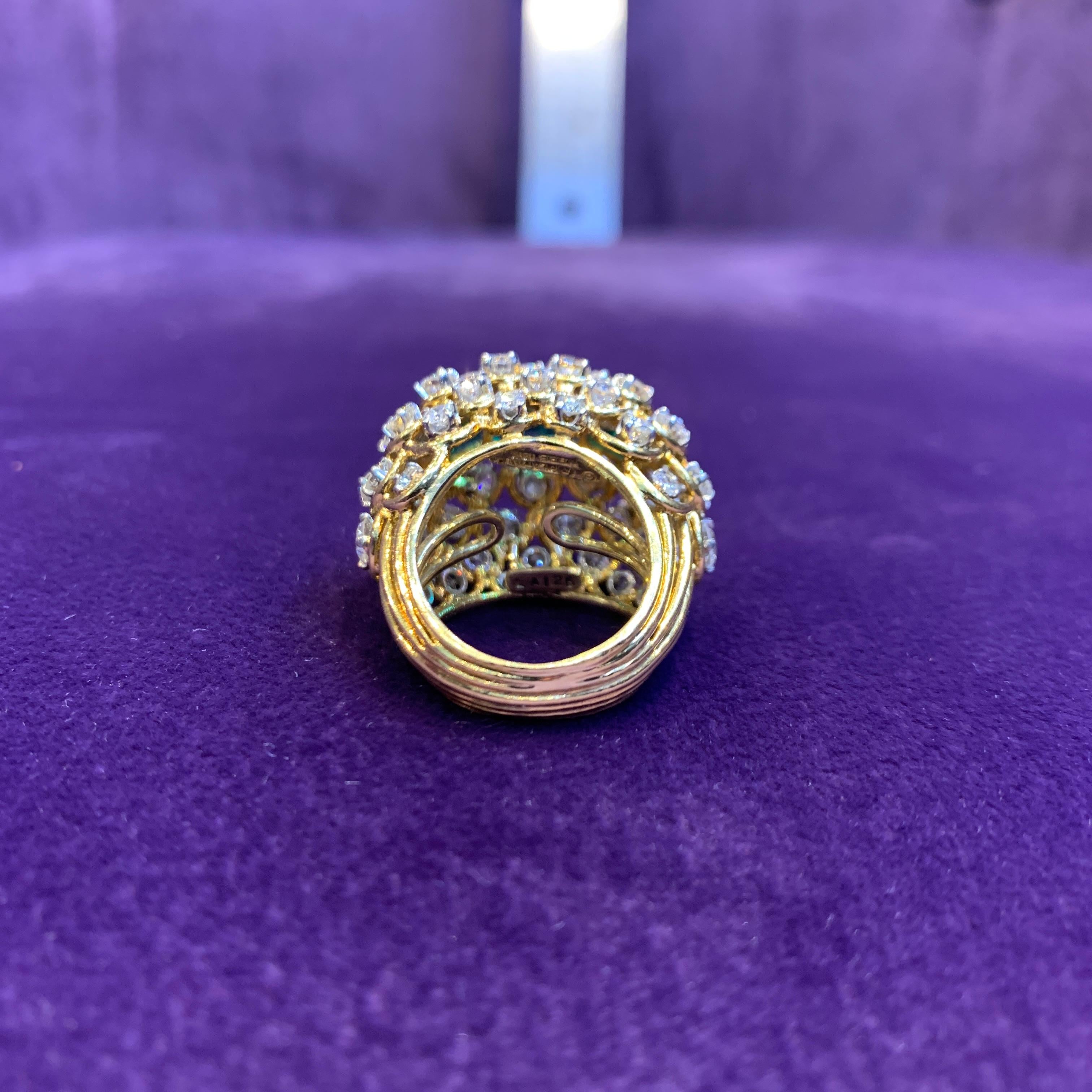David Webb Emerald & Diamond Ring For Sale 3