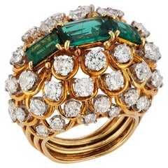 David Webb Emerald & Diamond Ring 