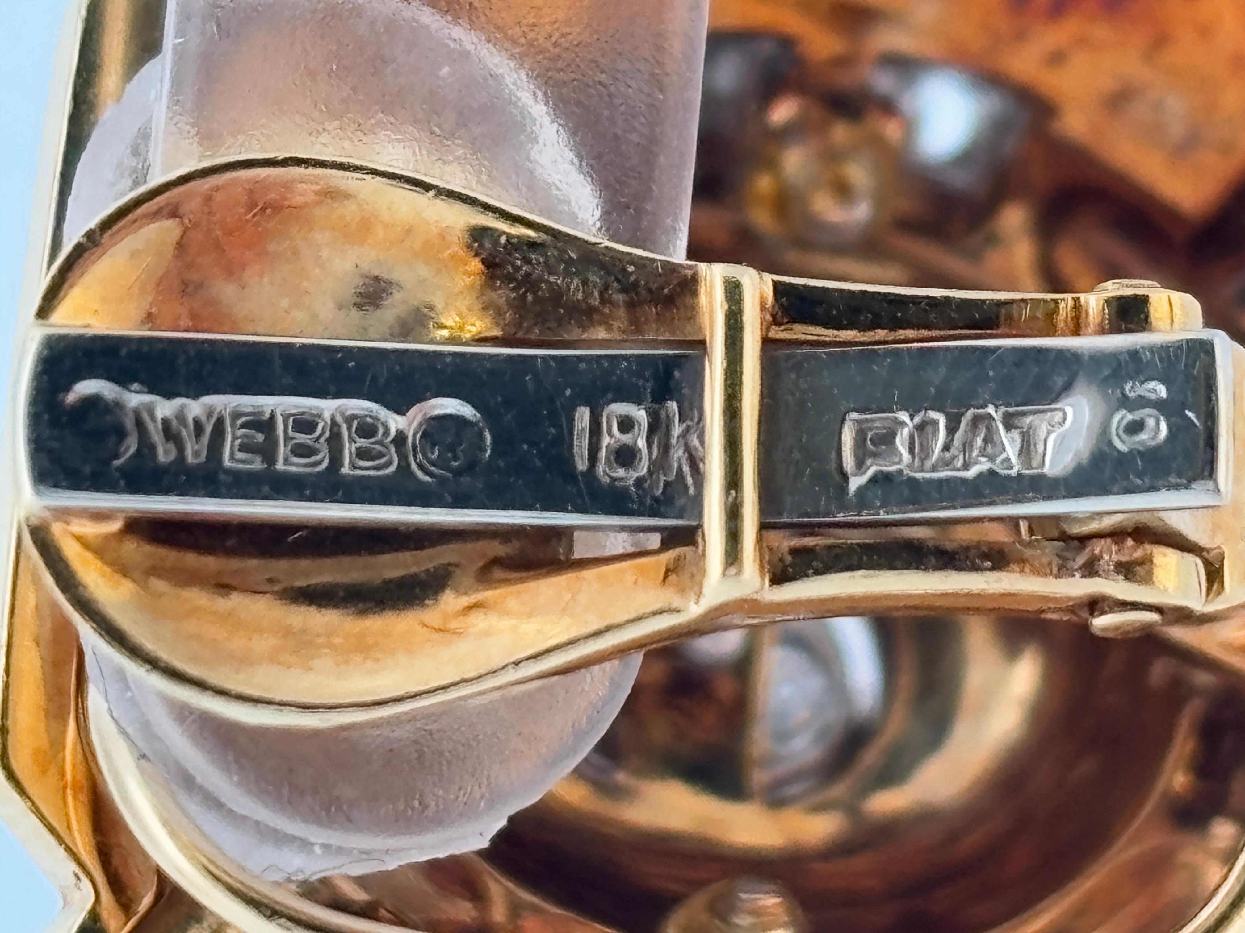 Donna David Webb Enamel and Diamond Earrings in vendita