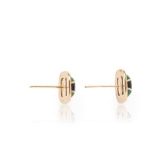 David Webb Enamel Checkerboard Earrings
