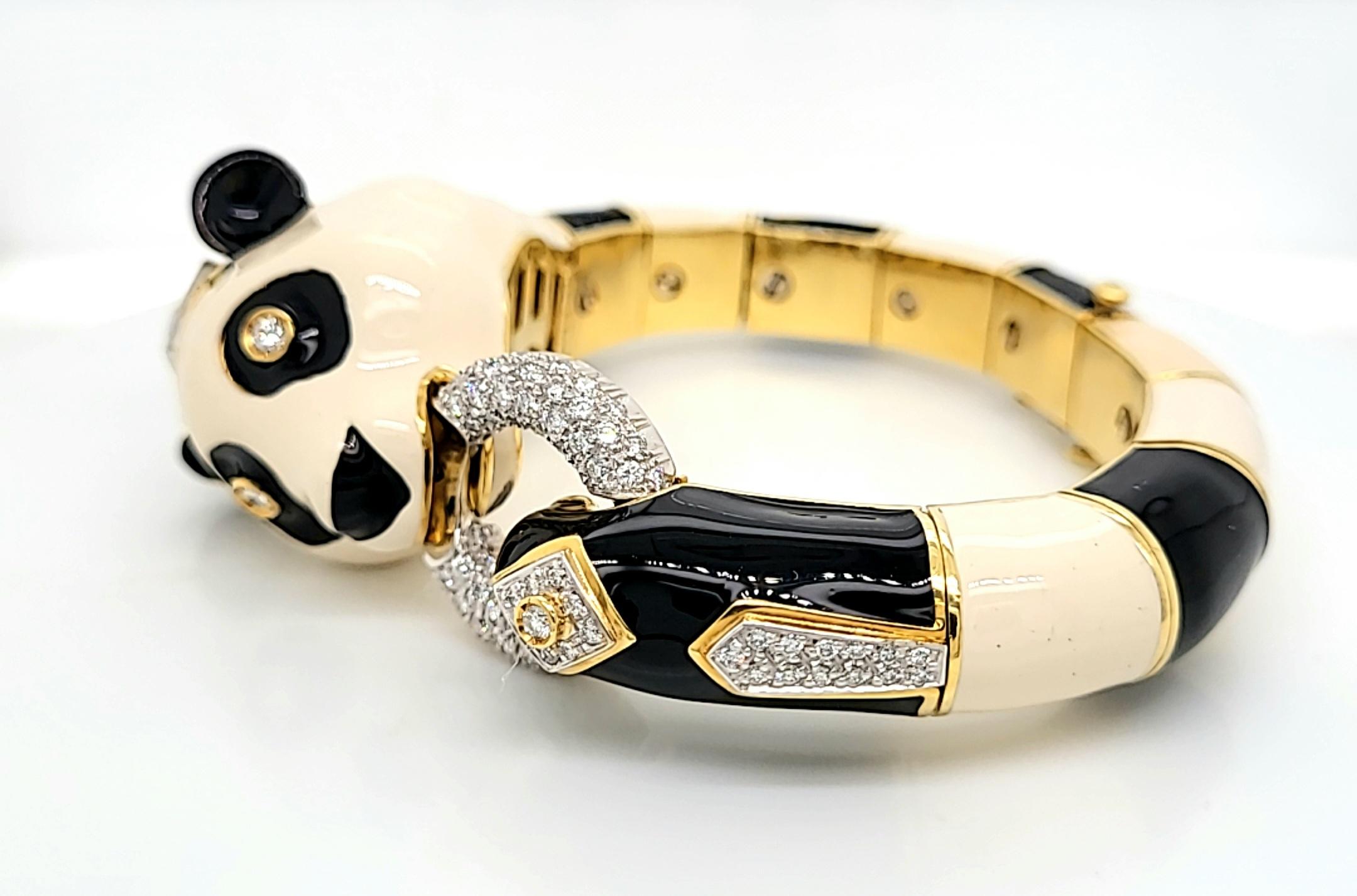panda cuff bracelet