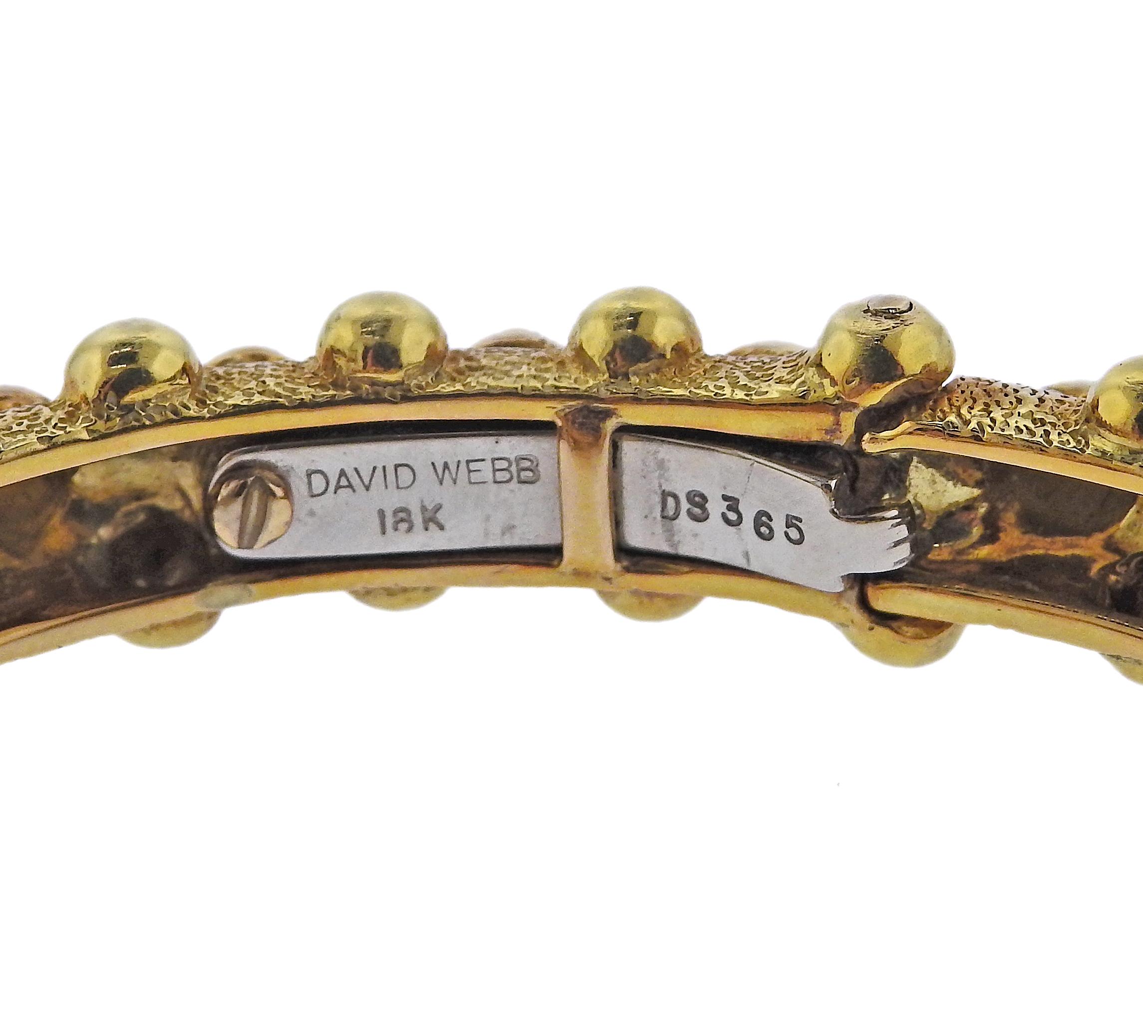 Women's David Webb Enamel Ruby Gold Frog Bracelet For Sale