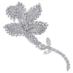 David Webb Flower Diamond Brooch Pin