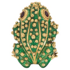 David Webb Broche grenouille