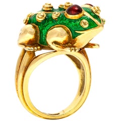 Vintage David Webb Frog Ring