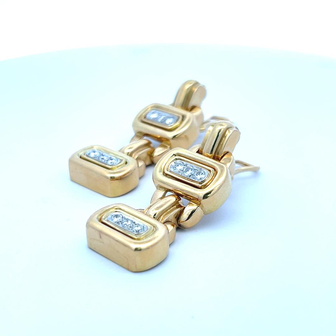 David Webb Orecchini a goccia con diamanti G/VS1 in oro giallo 18 carati in vendita 5