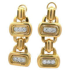 David Webb - Pendants d
oreilles en or jaune 18 carats et diamants G/VS1
