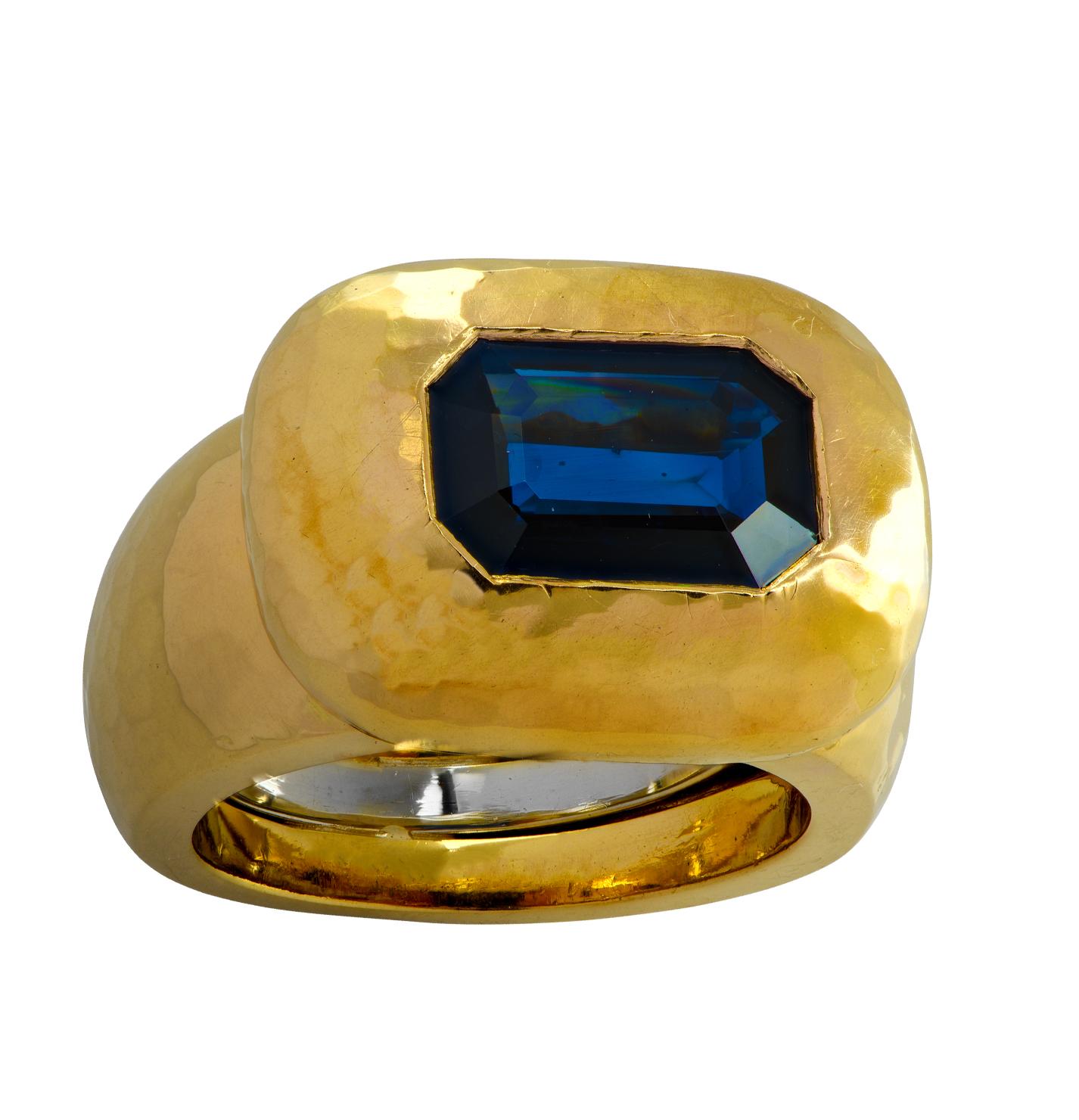 David Webb GIA Certified 3.61 Carat Sapphire Ring 1