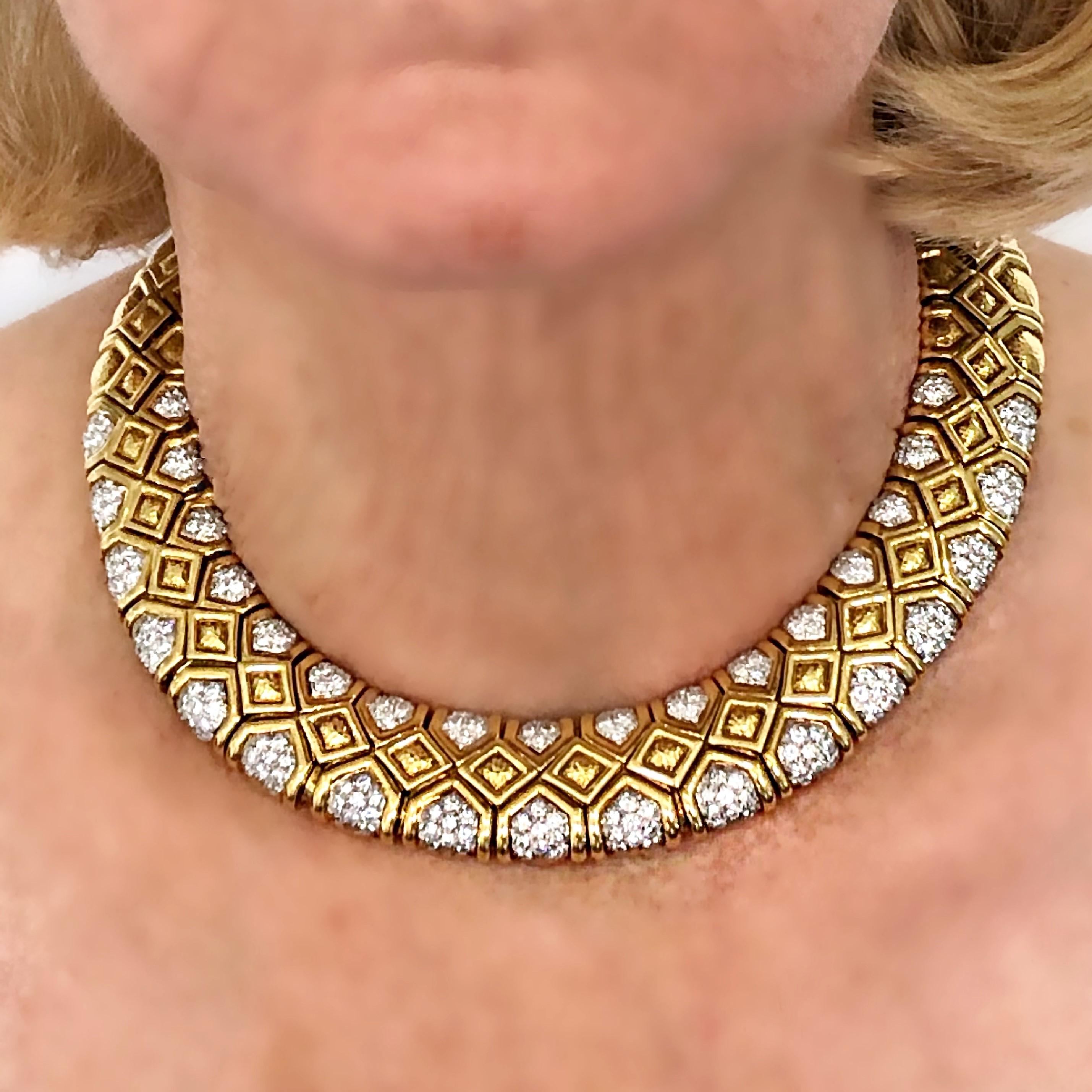 Gold- und Diamant-Halsband von David Webb im Angebot 1