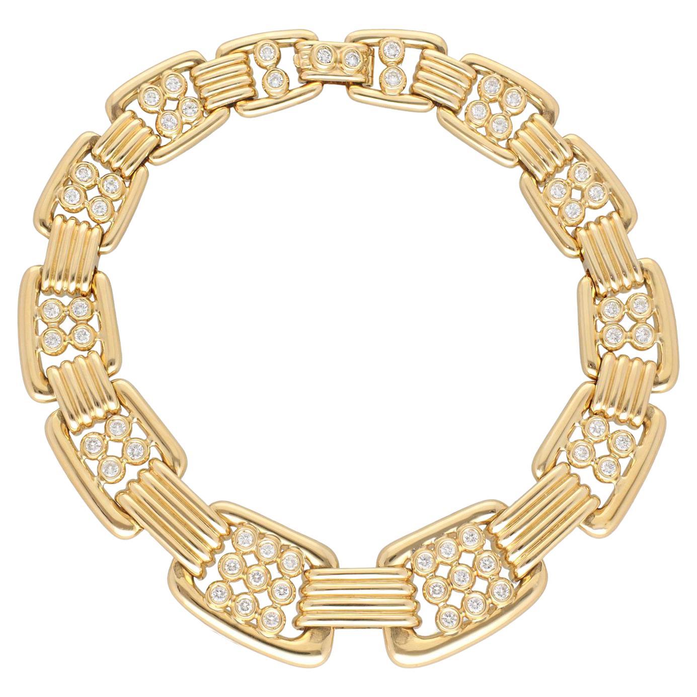 DAVID WEBB Collier en or et diamants