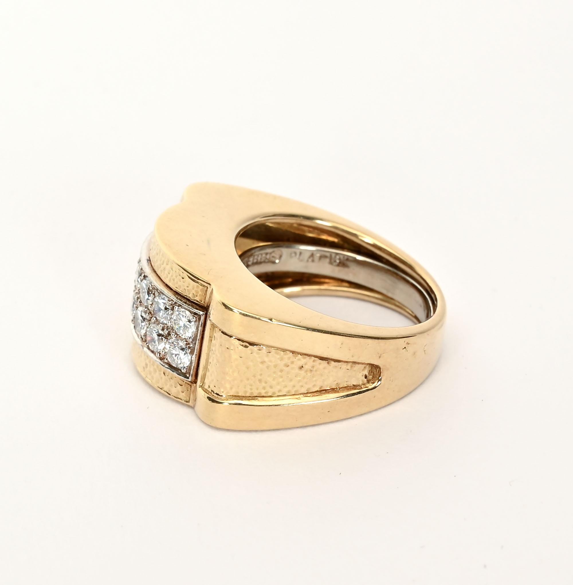 David Webb Gold and Diamonds Ring In Excellent Condition For Sale In Darnestown, MD