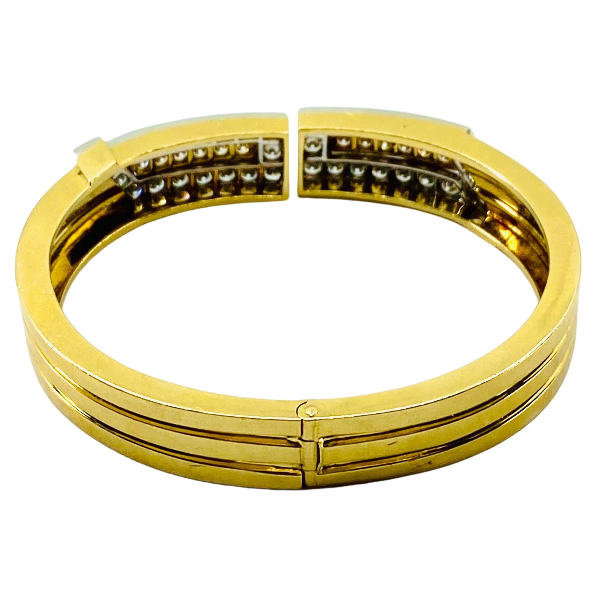 David Webb Bracciale in oro e platino con diamanti in vendita 1