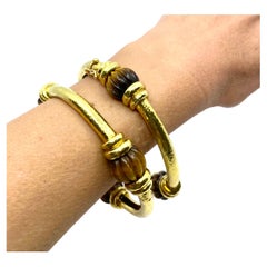 David Webb Gold Bracelet Tiger's Eye