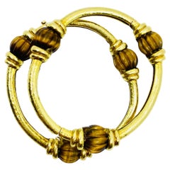 David Webb Gold Bracelet Tiger's Eye