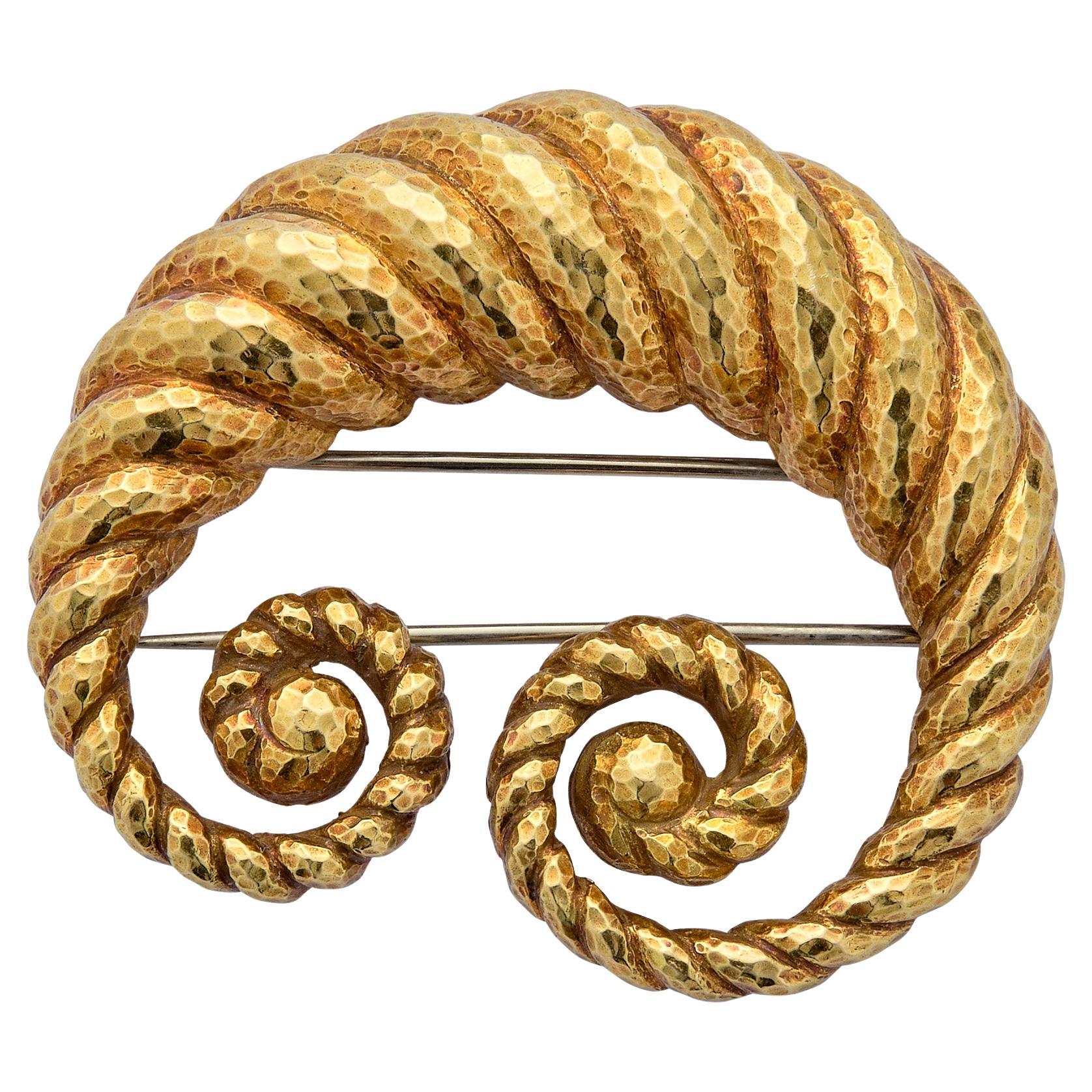 Pre-owned David Webb Gold Brooch In Multi