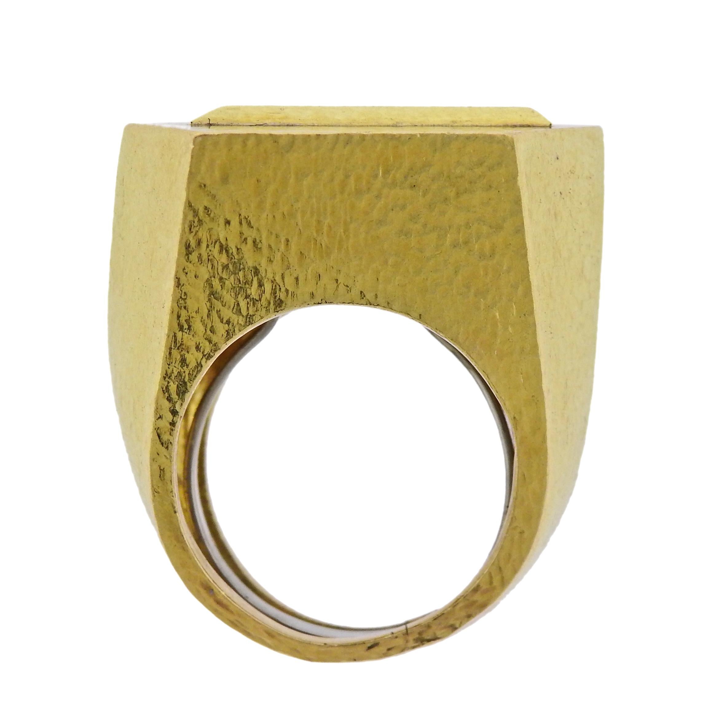 Women's David Webb Gold Geometric Ring