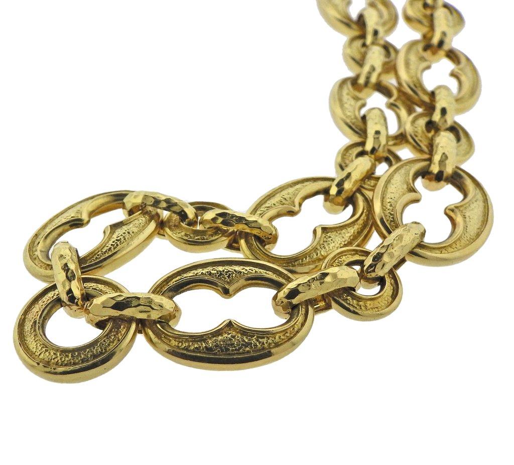 Women's or Men's David Webb Gold Link Necklace