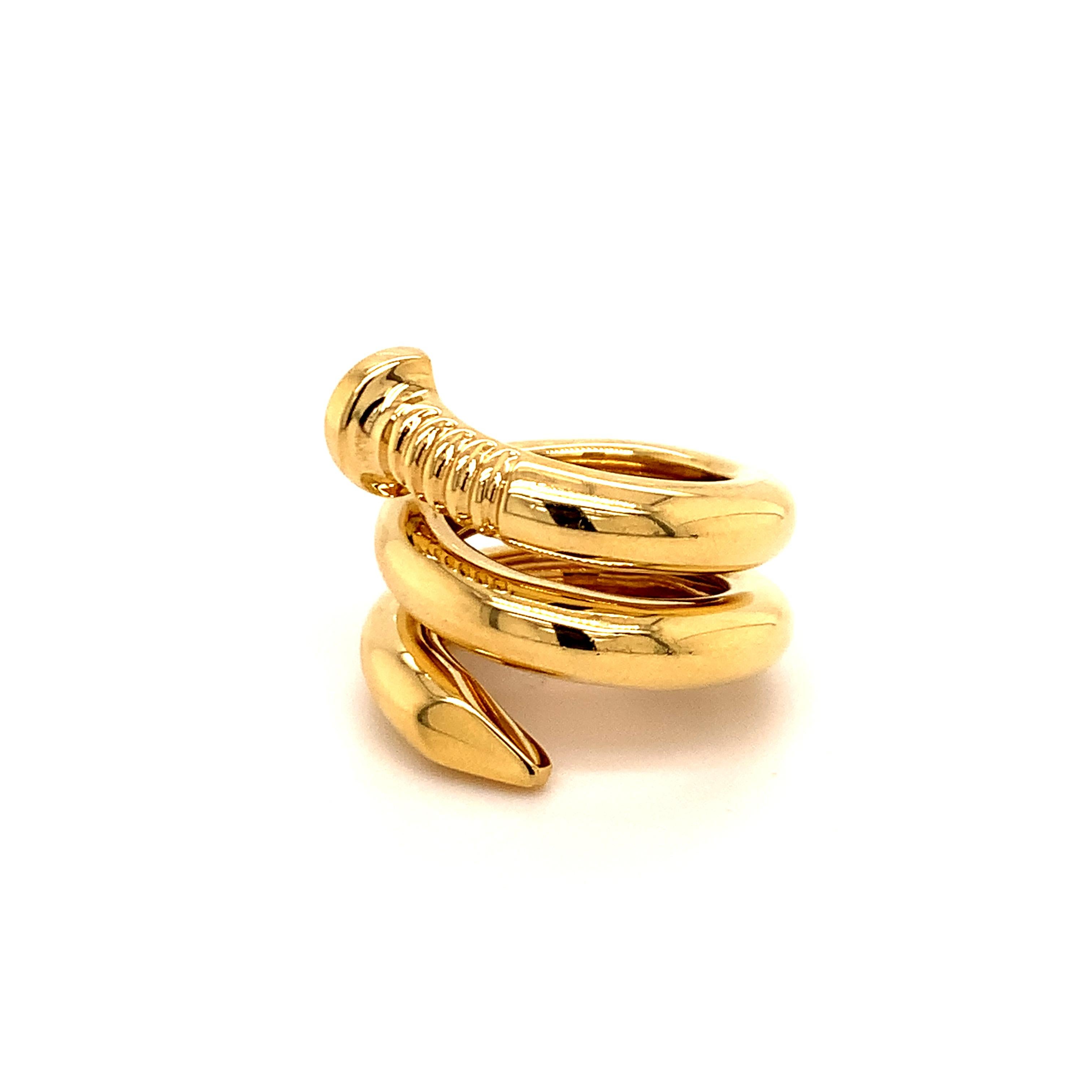 David Webb Gold Nail Ring In Excellent Condition In New York, NY