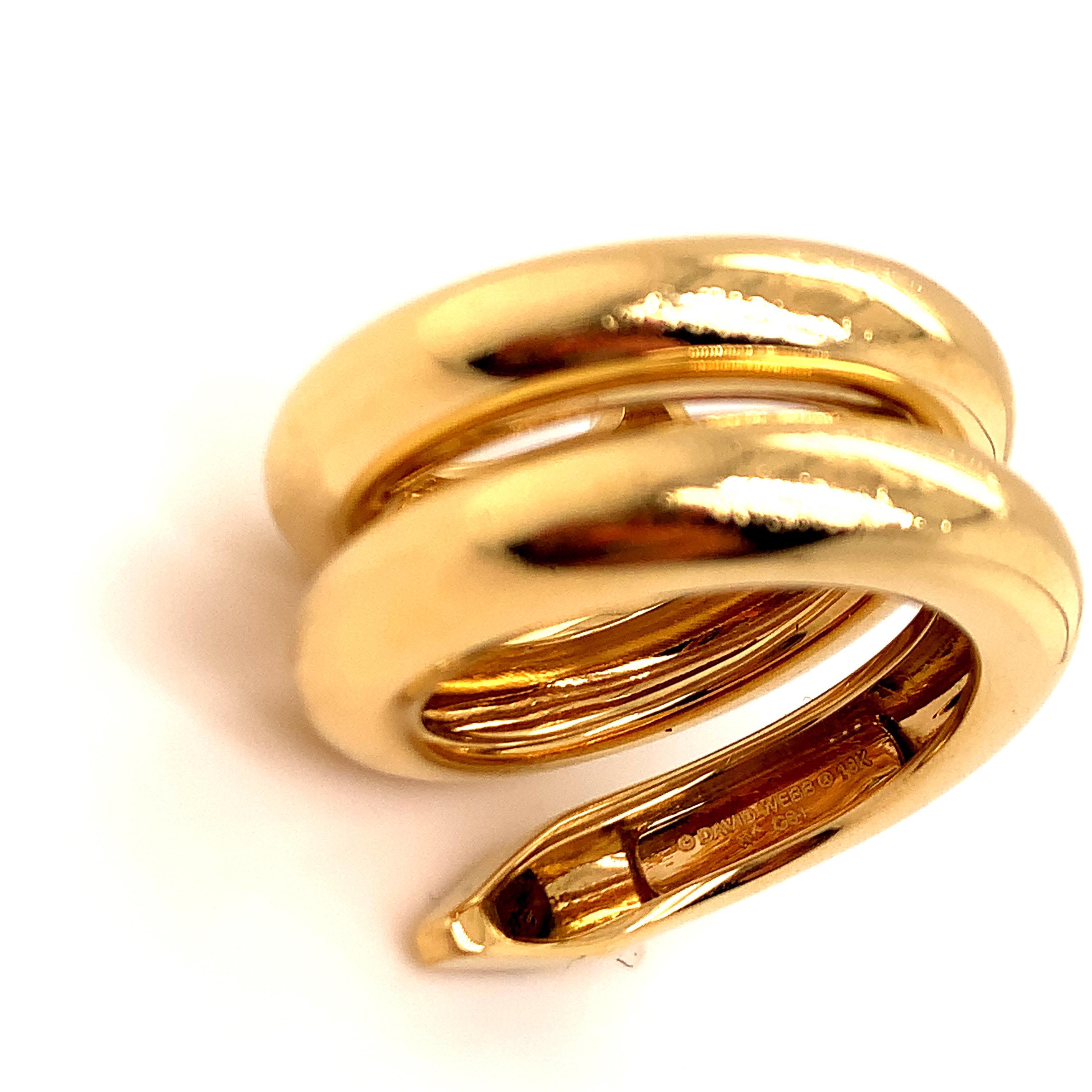 Women's or Men's David Webb Gold Nail Ring