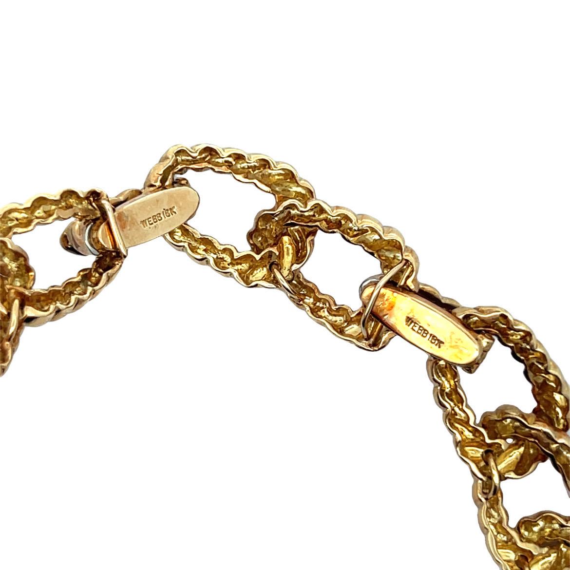 Collier de corde en or David Webb Pour femmes en vente