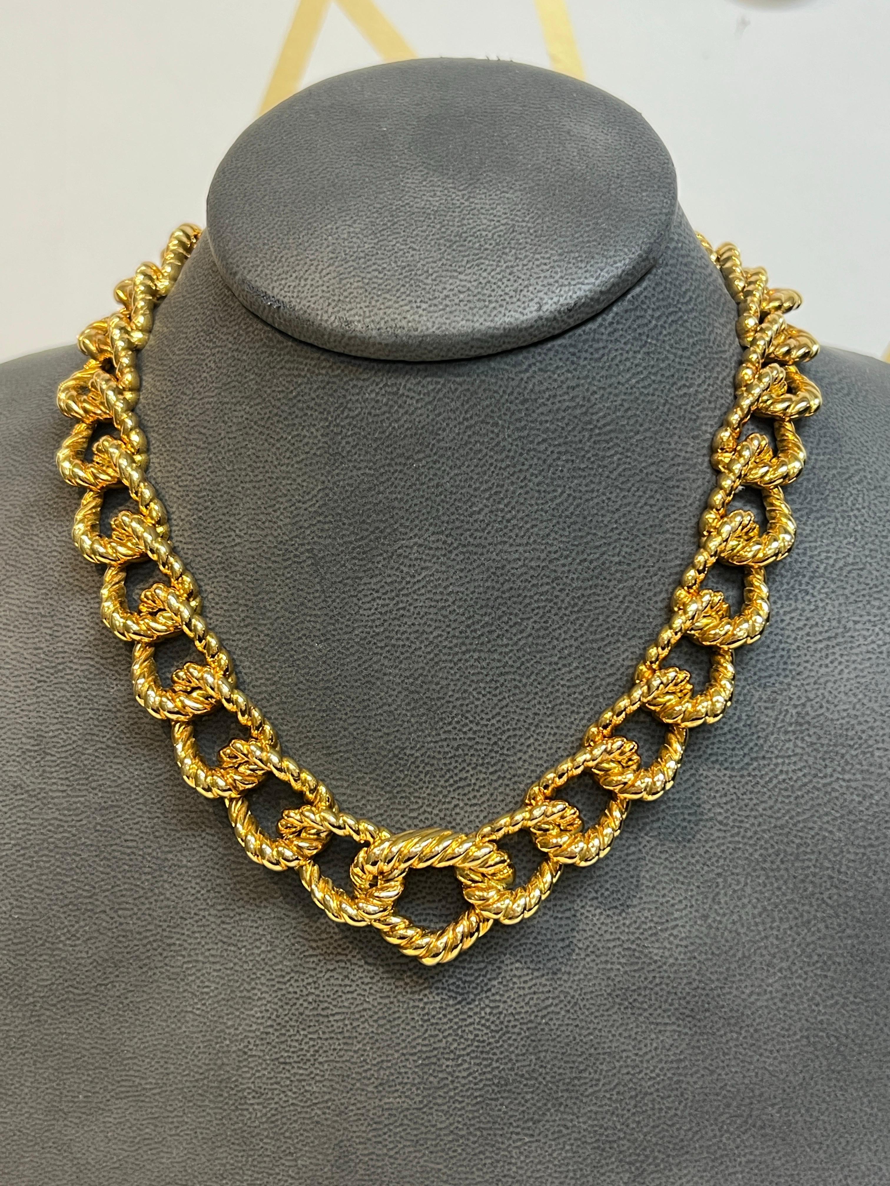 Collier de corde en or David Webb en vente 2