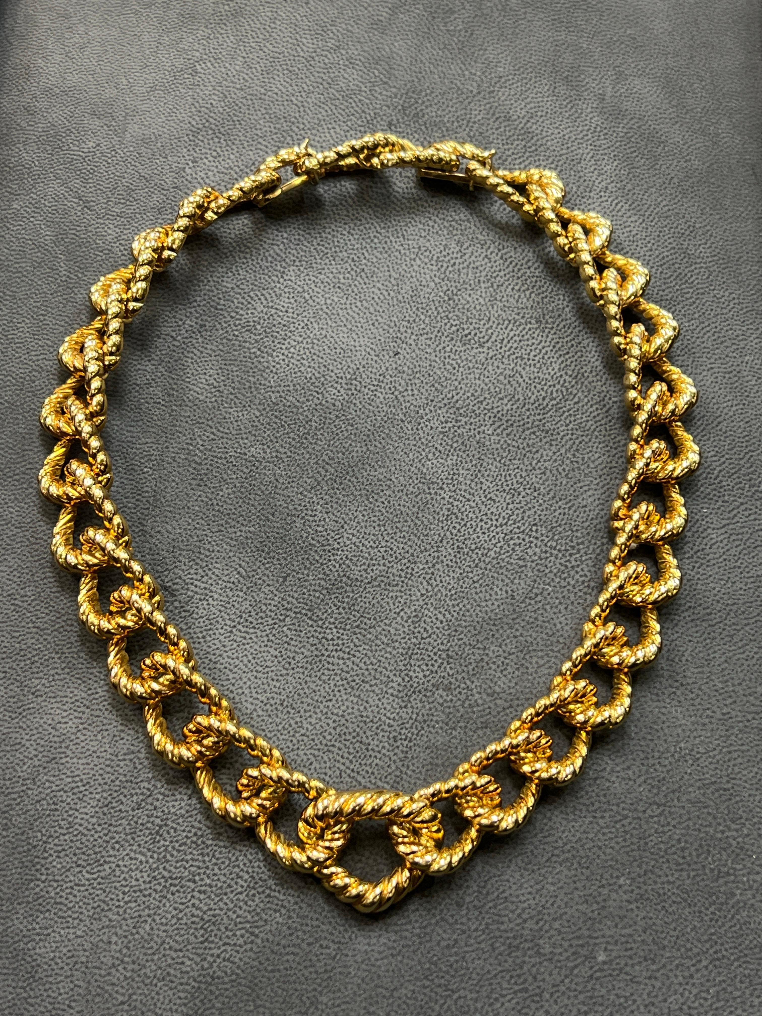 Collier de corde en or David Webb en vente 3