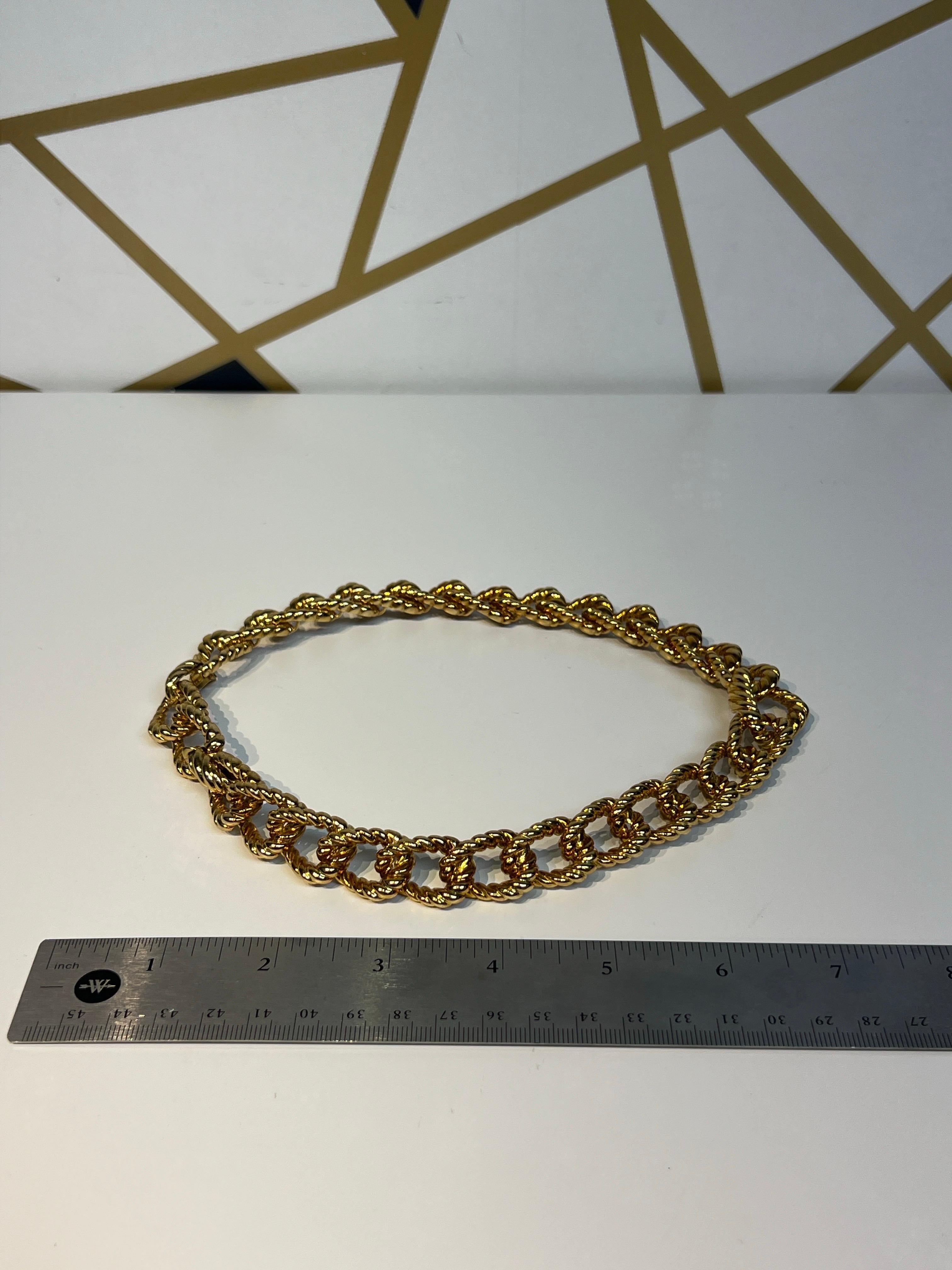 Collier de corde en or David Webb en vente 5