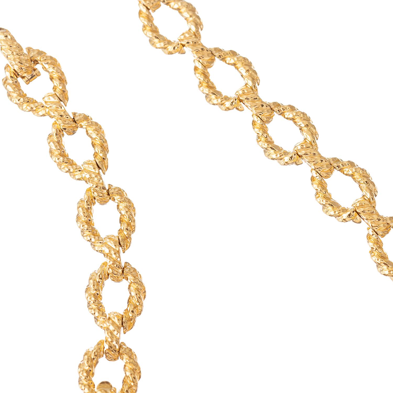 da uomo o donna David Webb - Collana con ciondolo in oro con zaffiro e smeraldo e diamante in vendita