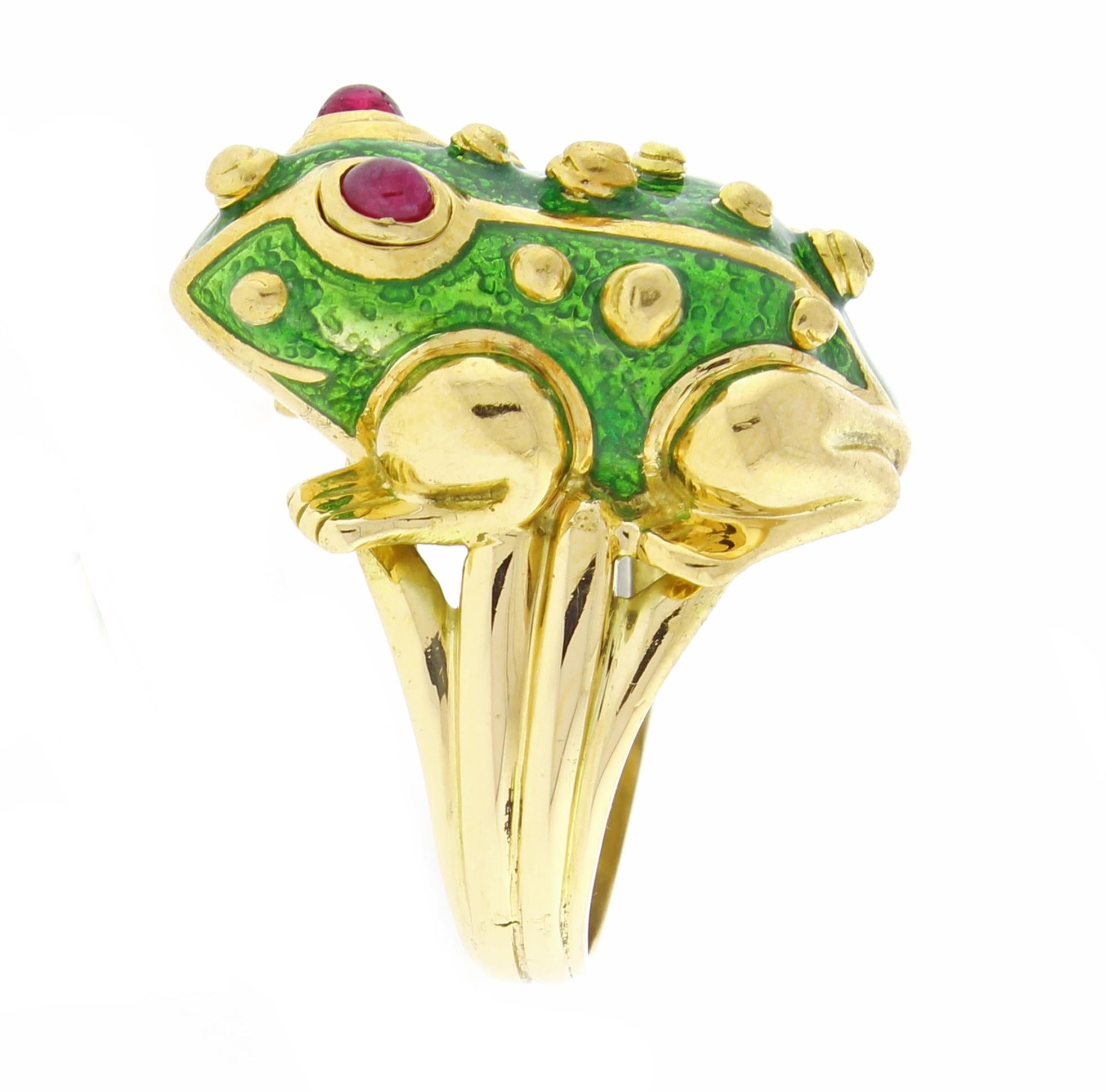frog gold ring