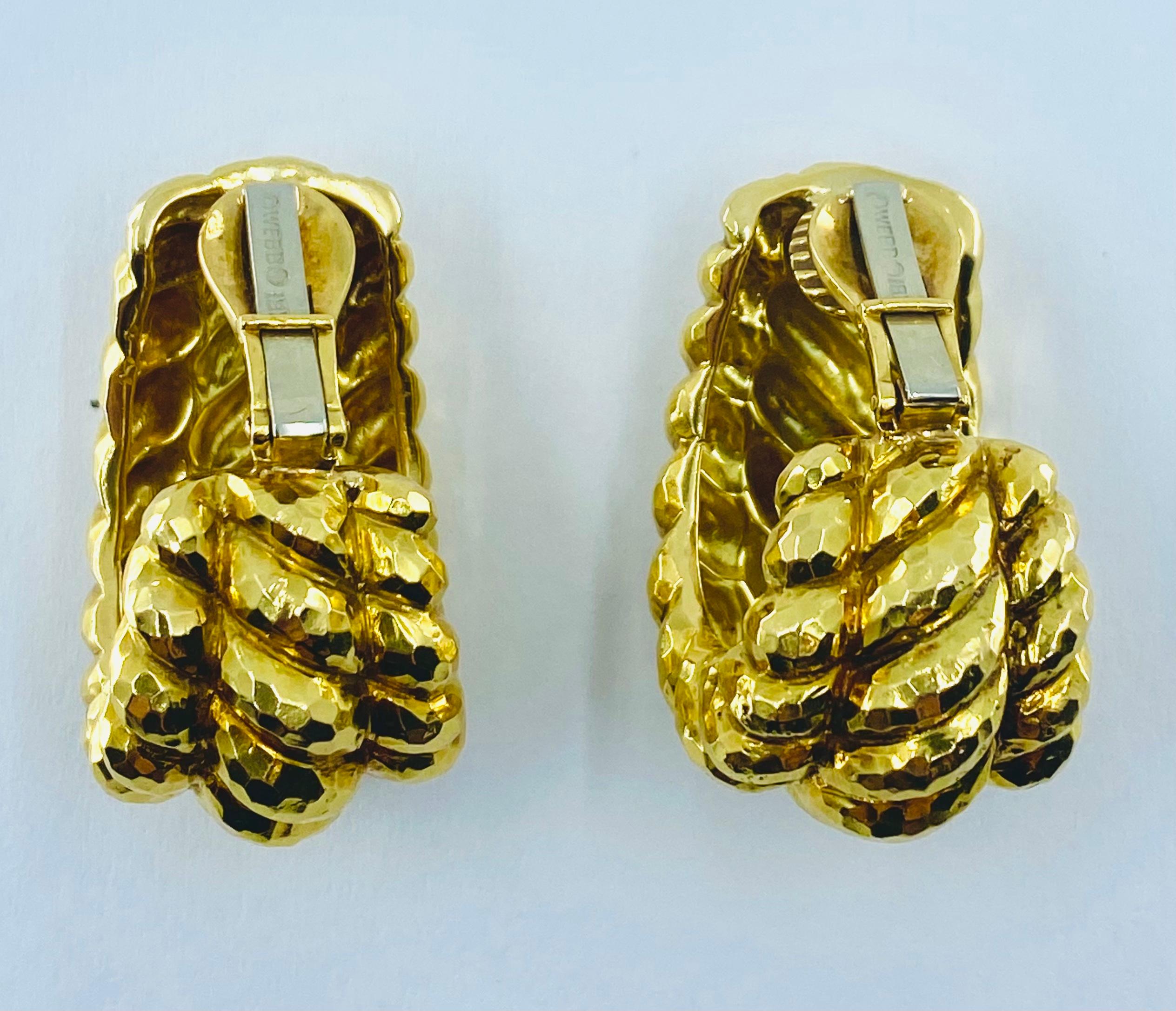 David Webb Hoop Earrings Large 18k Gold 1