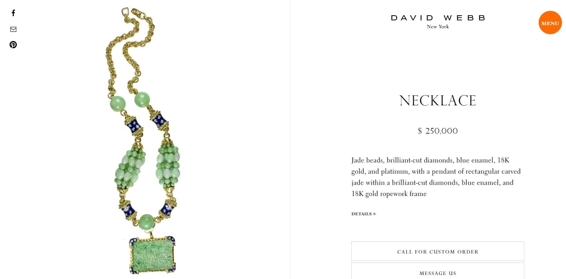 David Webb Jade, Diamond and Enamel Necklace 4