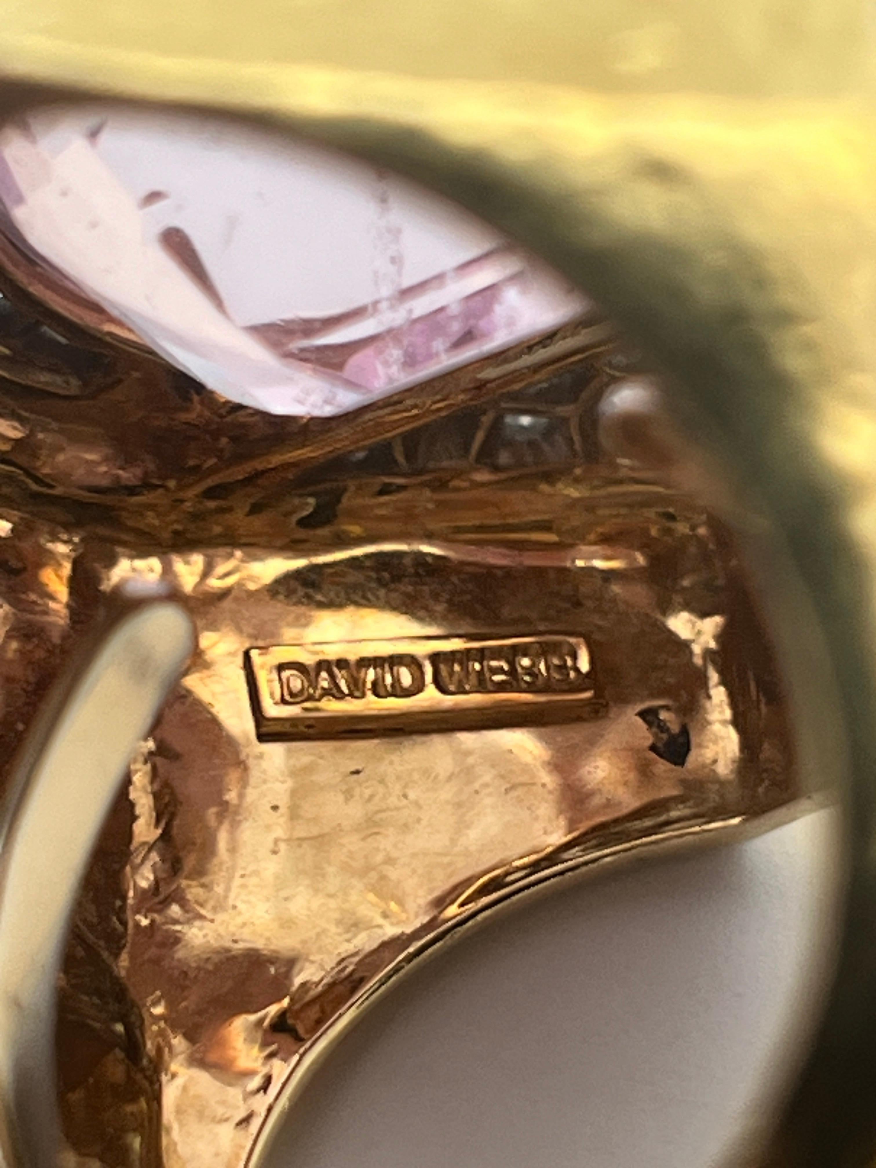 David Webb Kunzite Ring In Excellent Condition In New York, NY