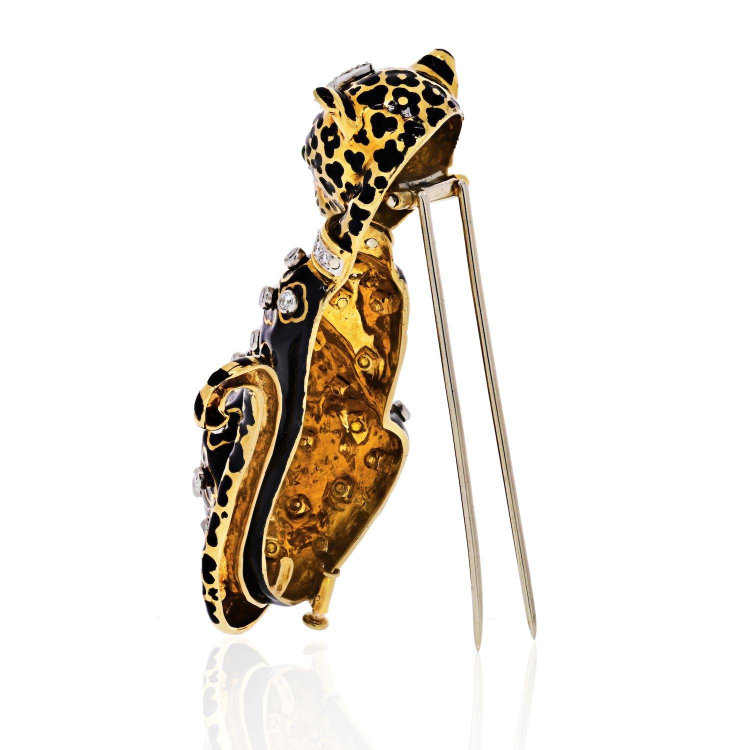 leopard brooch vintage