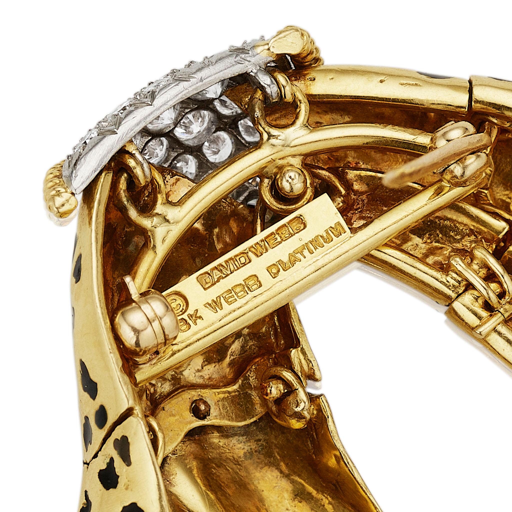 David Webb Leoparden-Brosche im Zustand „Hervorragend“ im Angebot in New York, NY