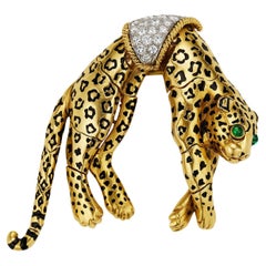 David Webb Leopard Brooch