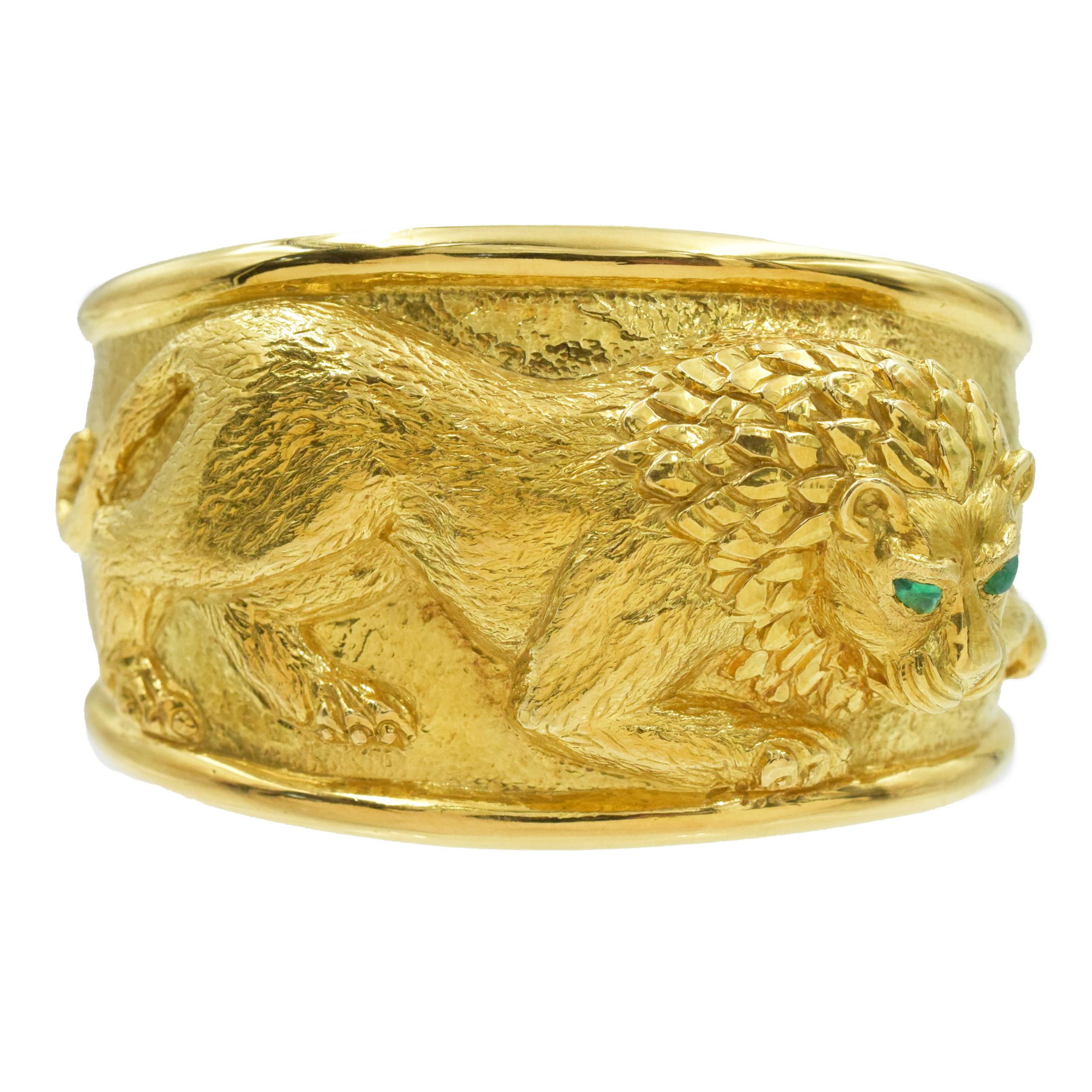 Artiste Bracelet en or « Lion » de David Webb en vente