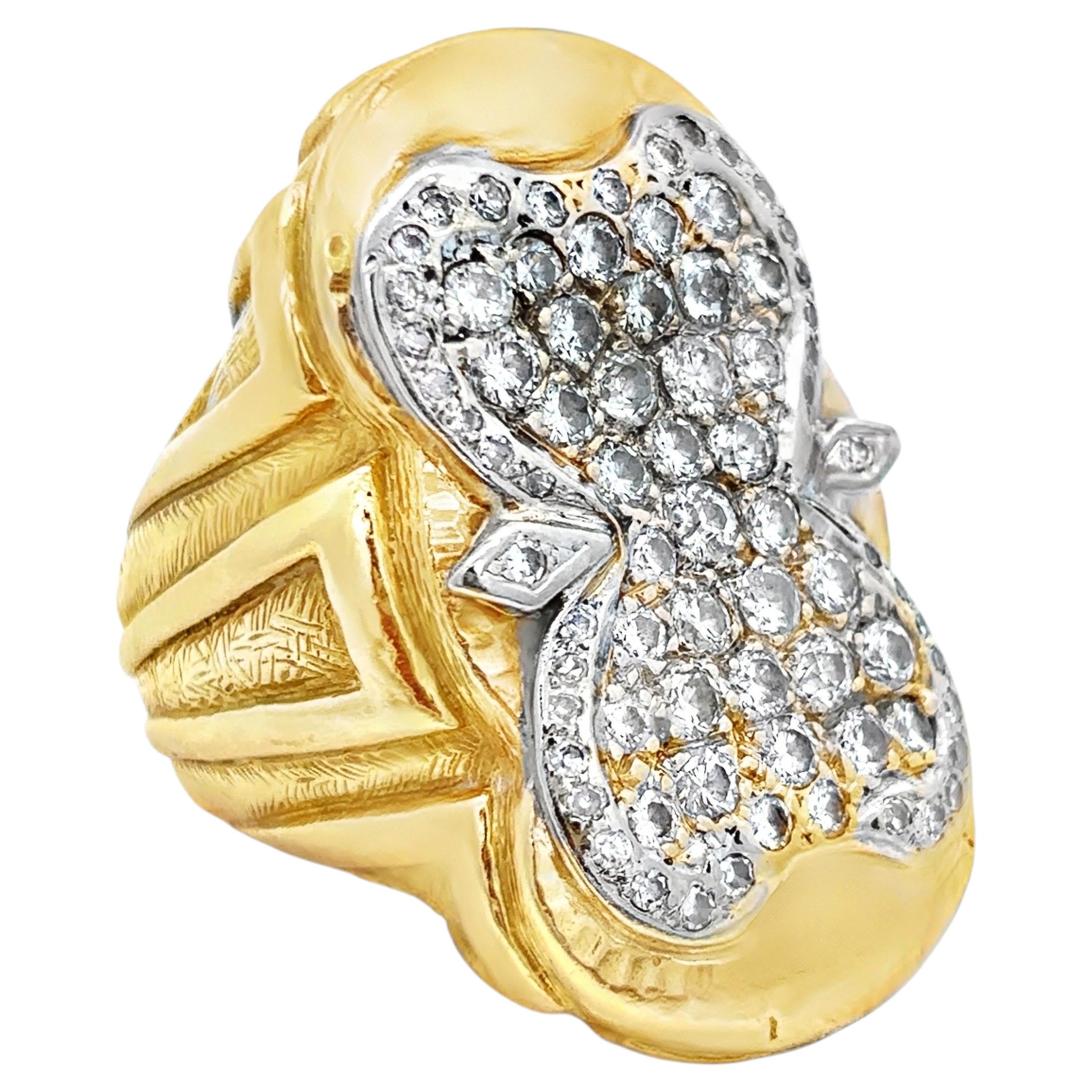David Webb Men's Diamond Ring For Sale